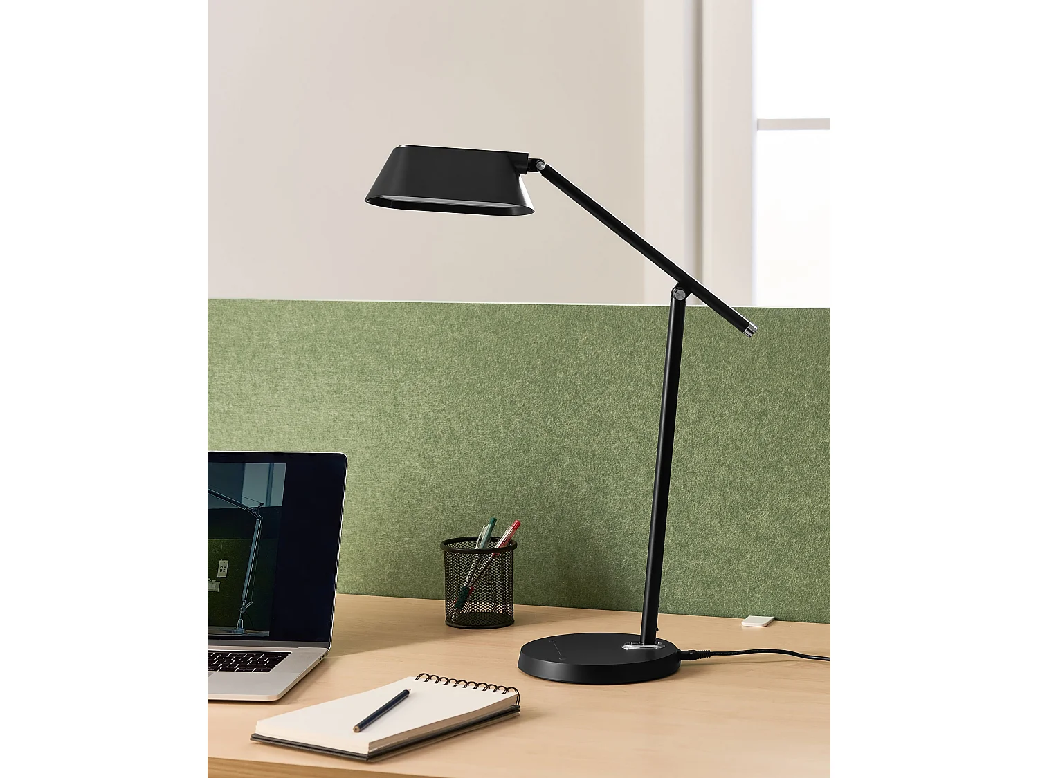 Lampe de bureau LED LEONIS Avec variateur Noir