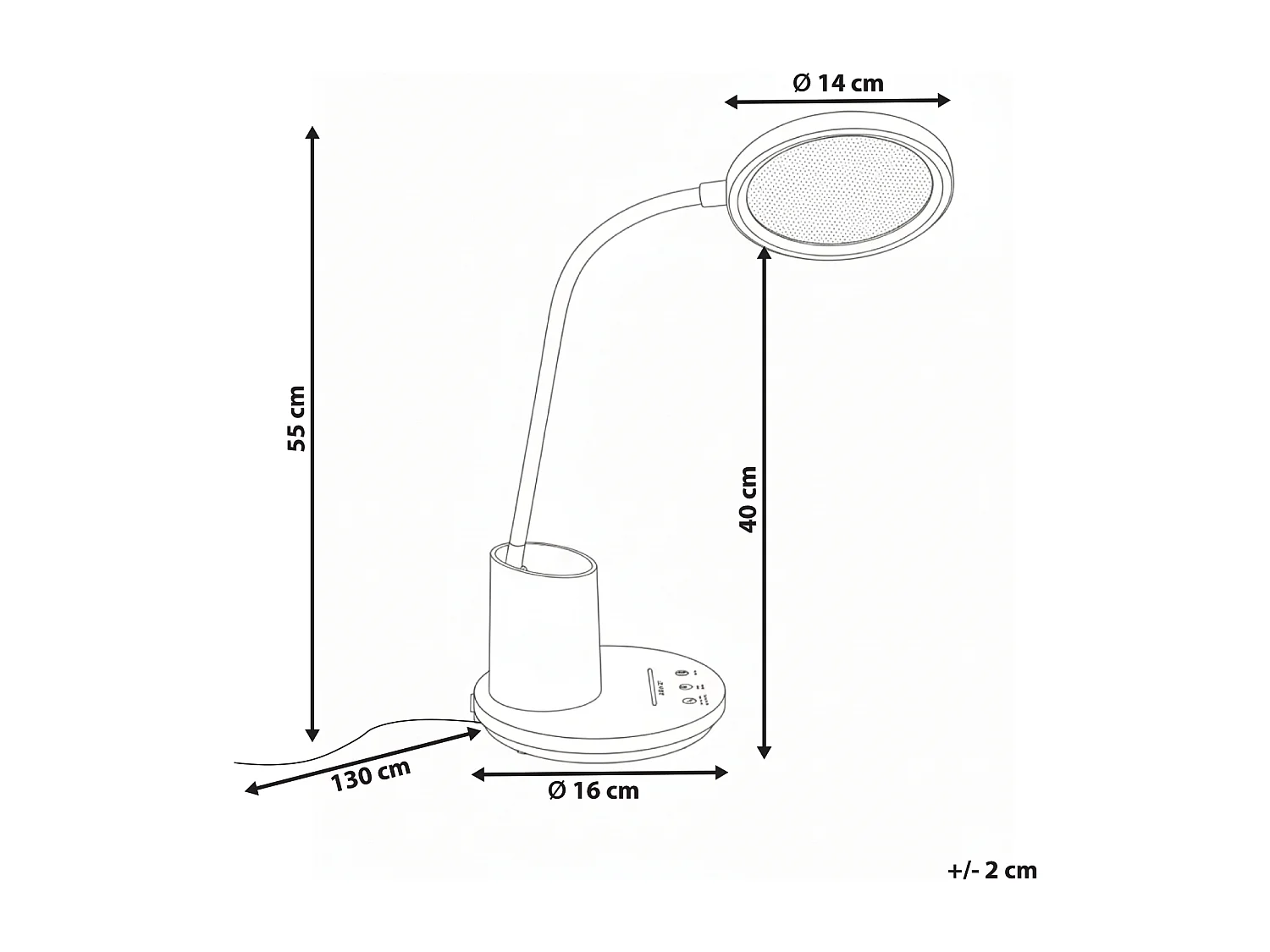 Lampe de bureau LED VELA Avec variateur Bleu
