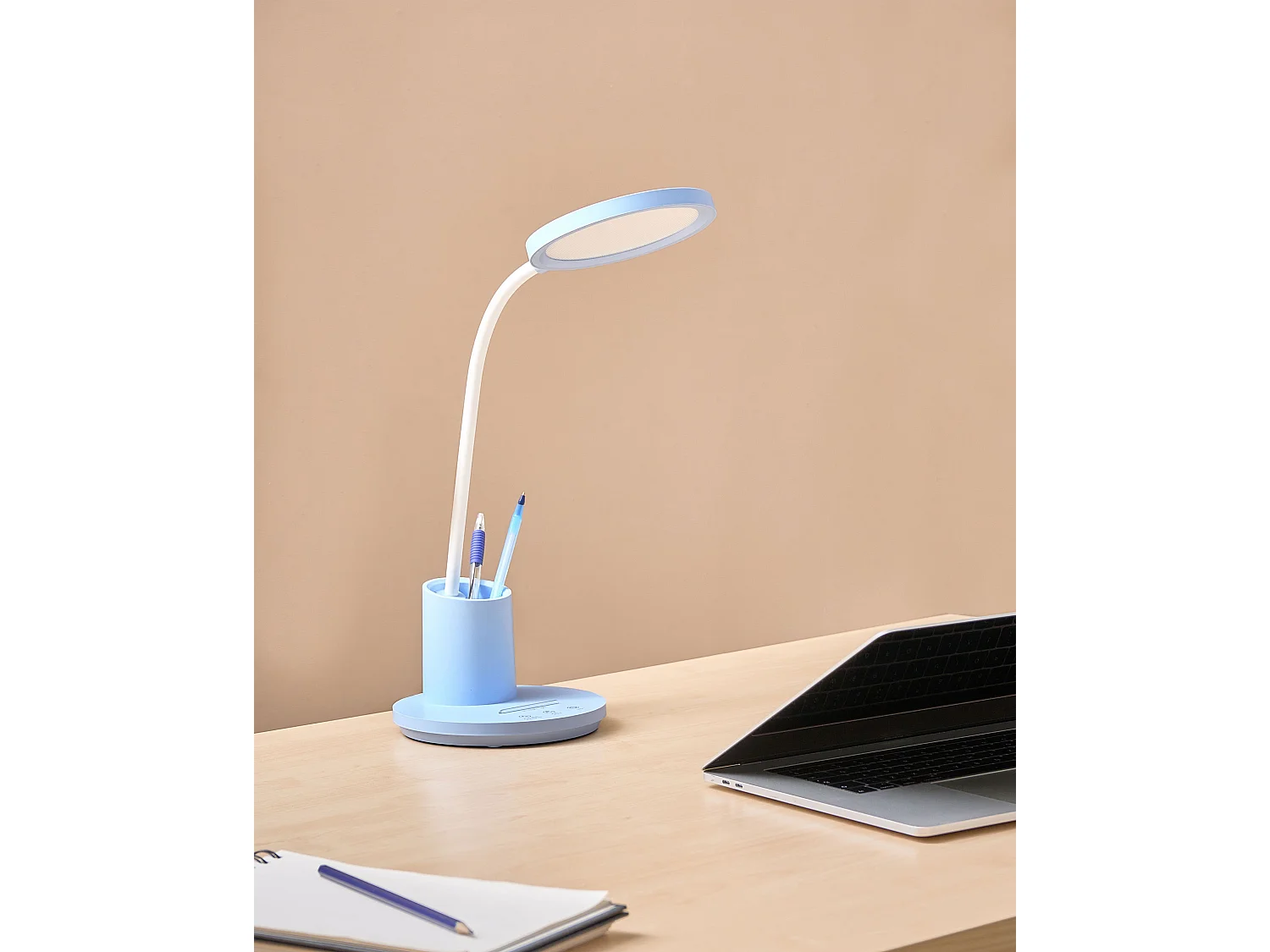 Lampe de bureau LED VELA Avec variateur Bleu