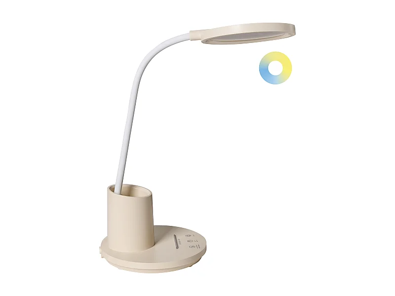 Lampe de bureau LED VELA Avec variateur Beige clair