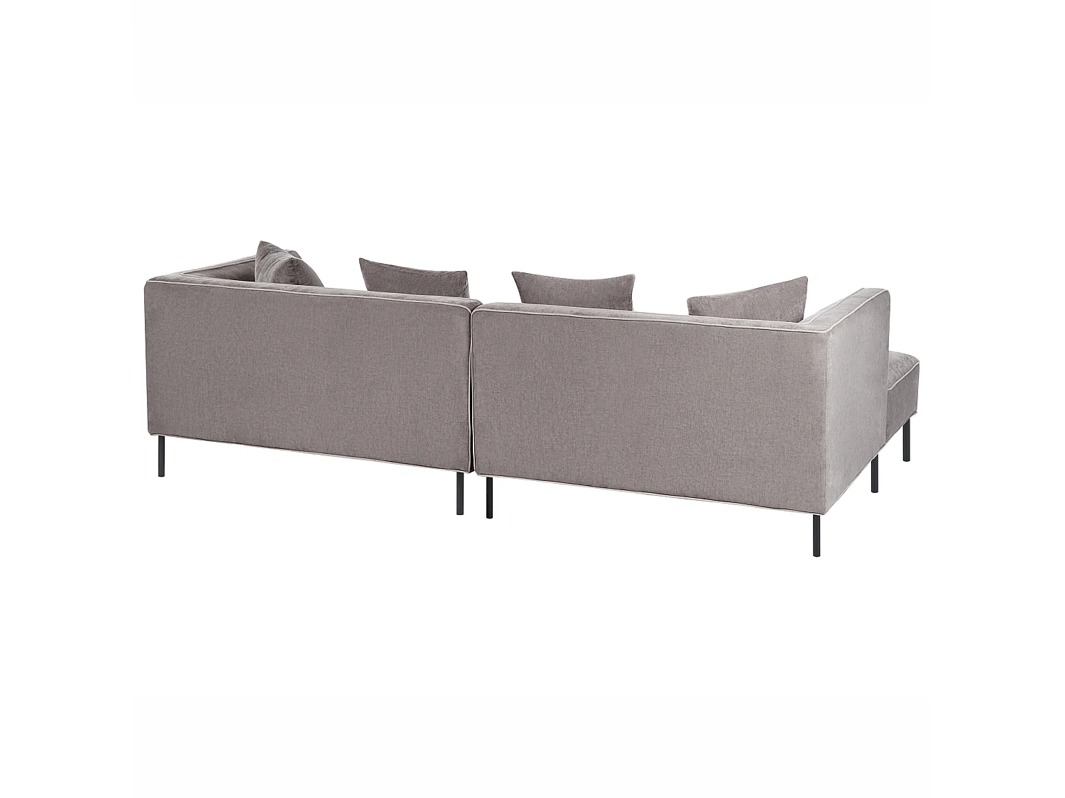 Canapé d'angle droit 3 places en coton chenille taupe SATER