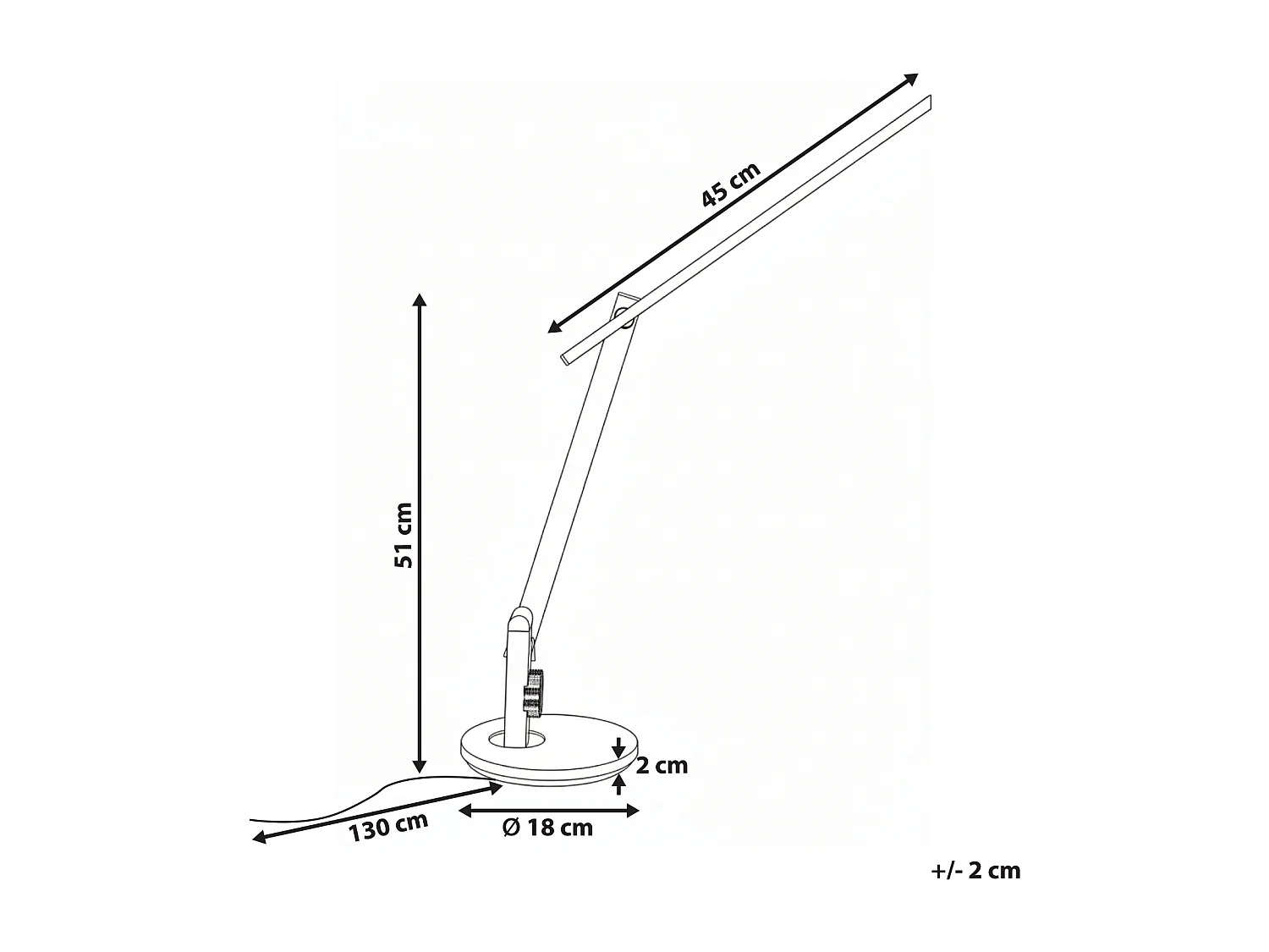 Lampe de bureau LED CETUS Avec variateur Gris