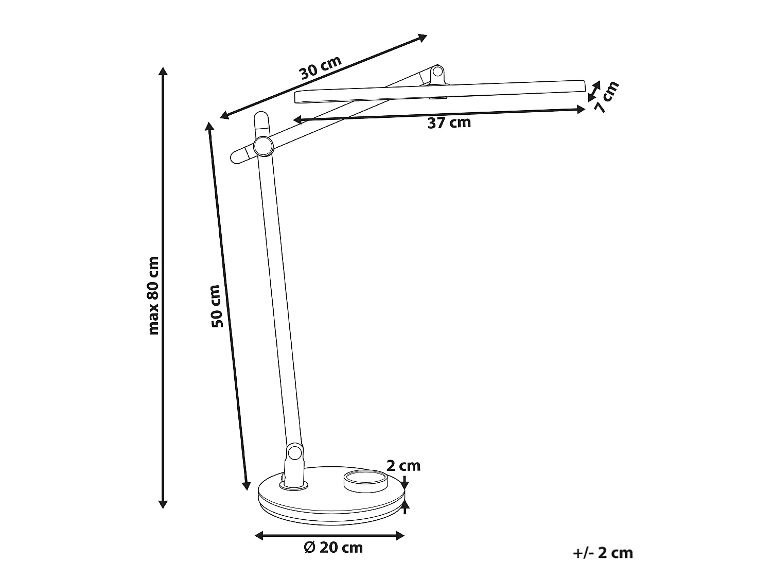 LED Desk Lamp HYDRUS with Dimmer Silver