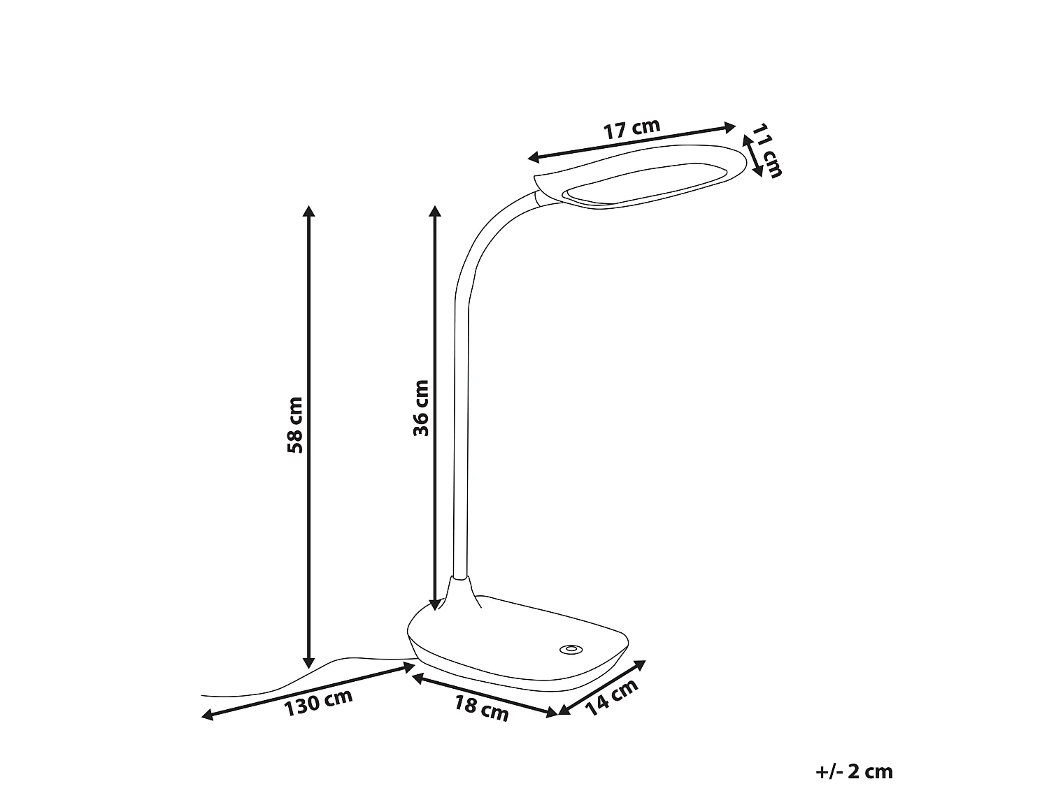 LED Desk Lamp HYDRA with Dimmer Light Blue