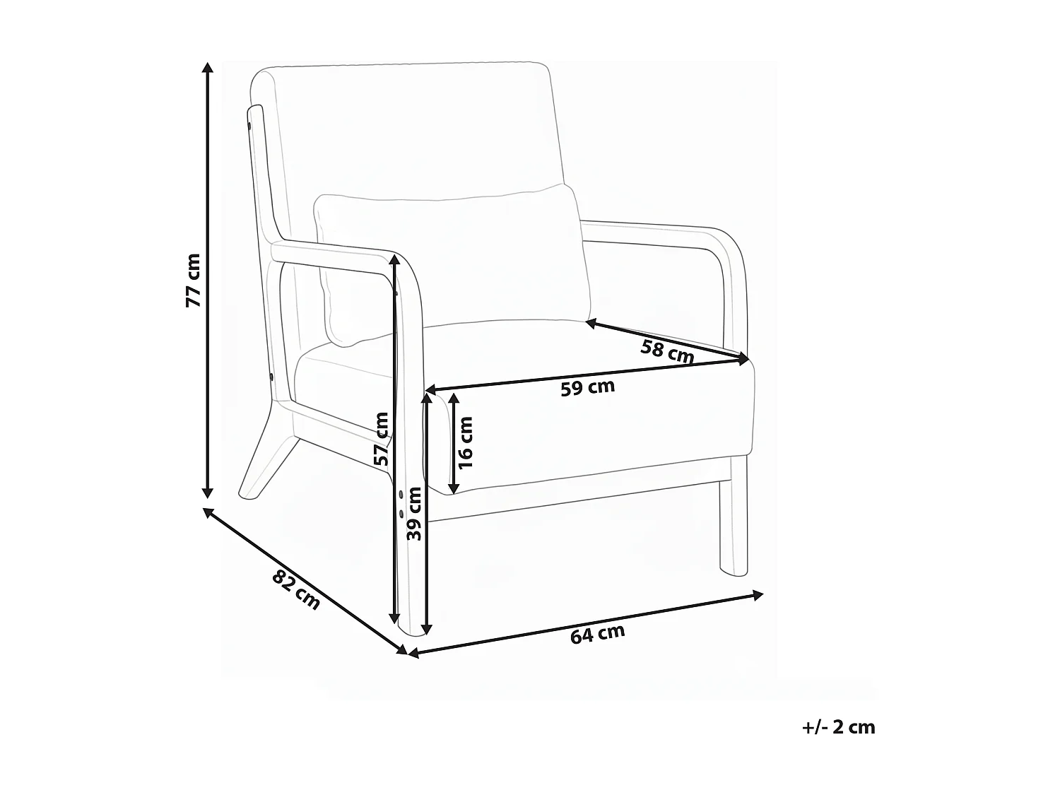 Fauteuil SORSELE Velours côtelé Blanc