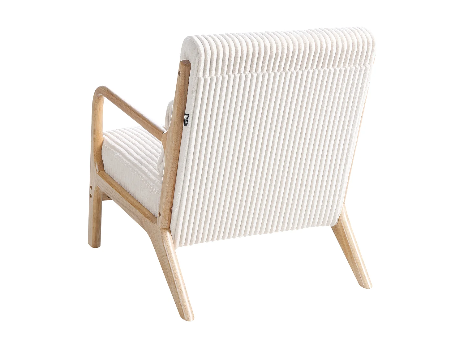 Fauteuil SORSELE Velours côtelé Blanc