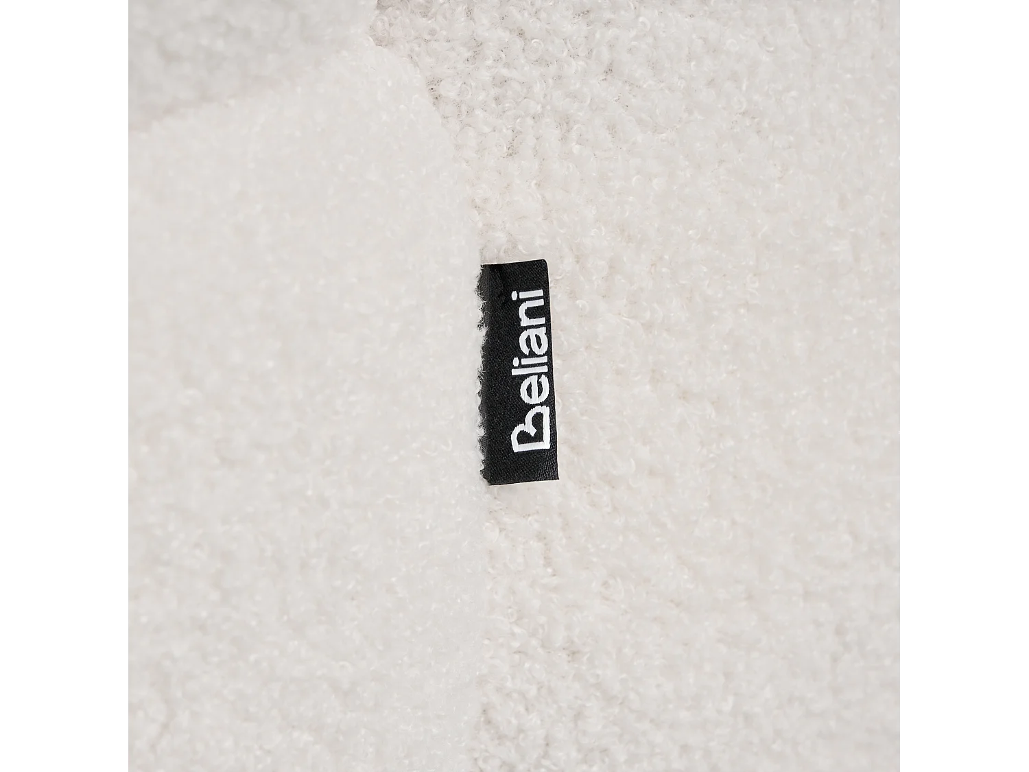 Pouf CALIENTE Bouclé Blanc cassé