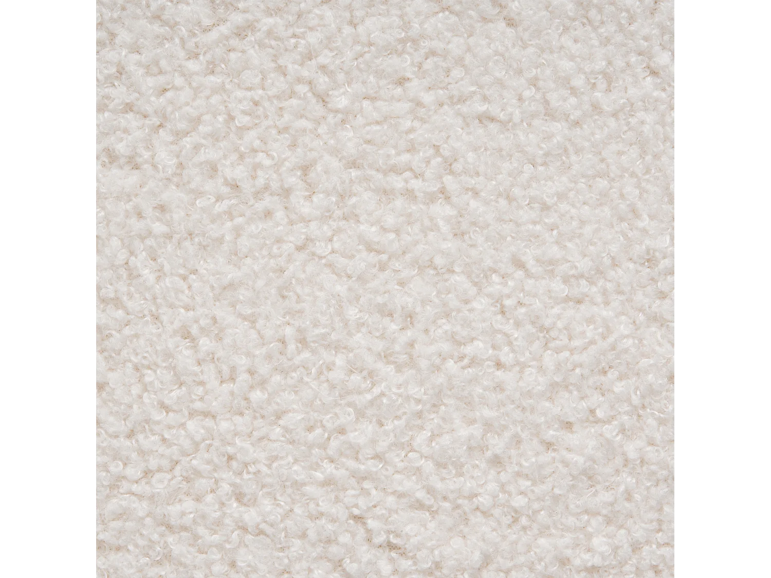 Pouf CALIENTE Bouclé Blanc cassé