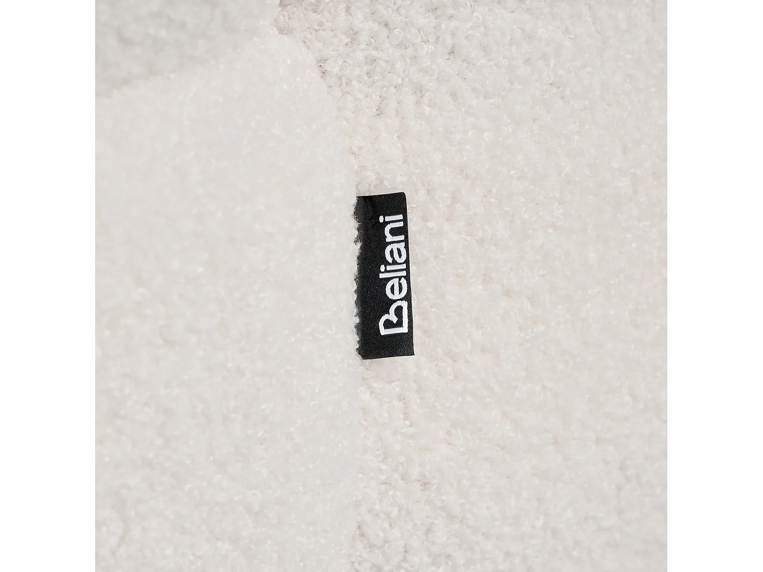 Pouf CALIENTE Bouclé Blanc cassé