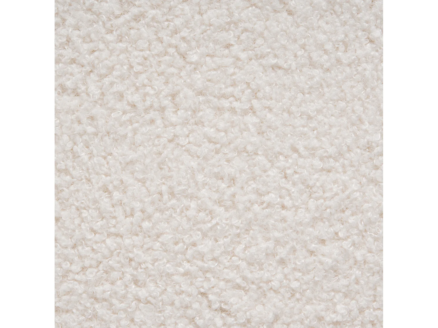 Pouf CALIENTE Bouclé Blanc cassé