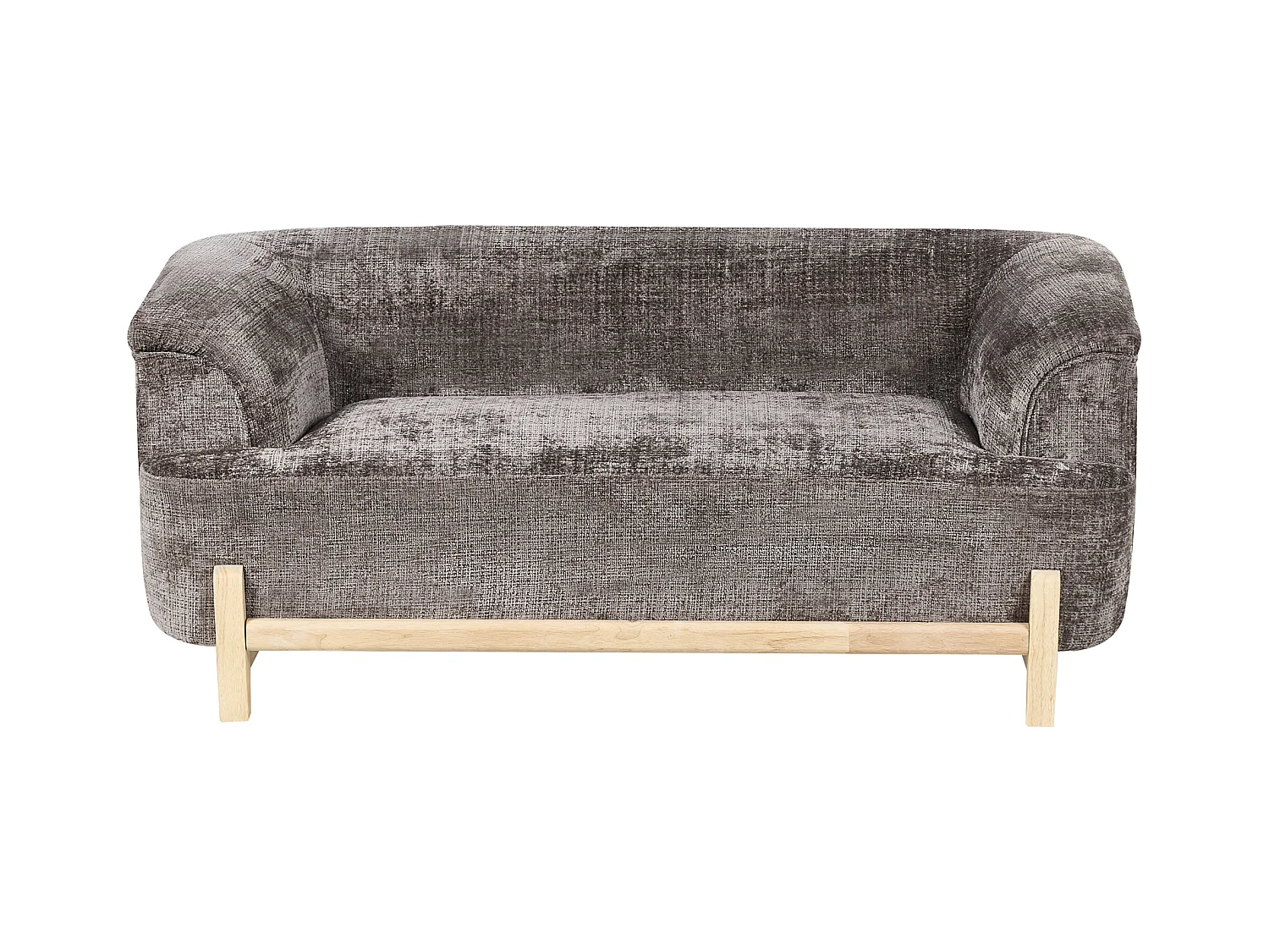 Canapé 2 places ALNOR Tissu chenille Marron