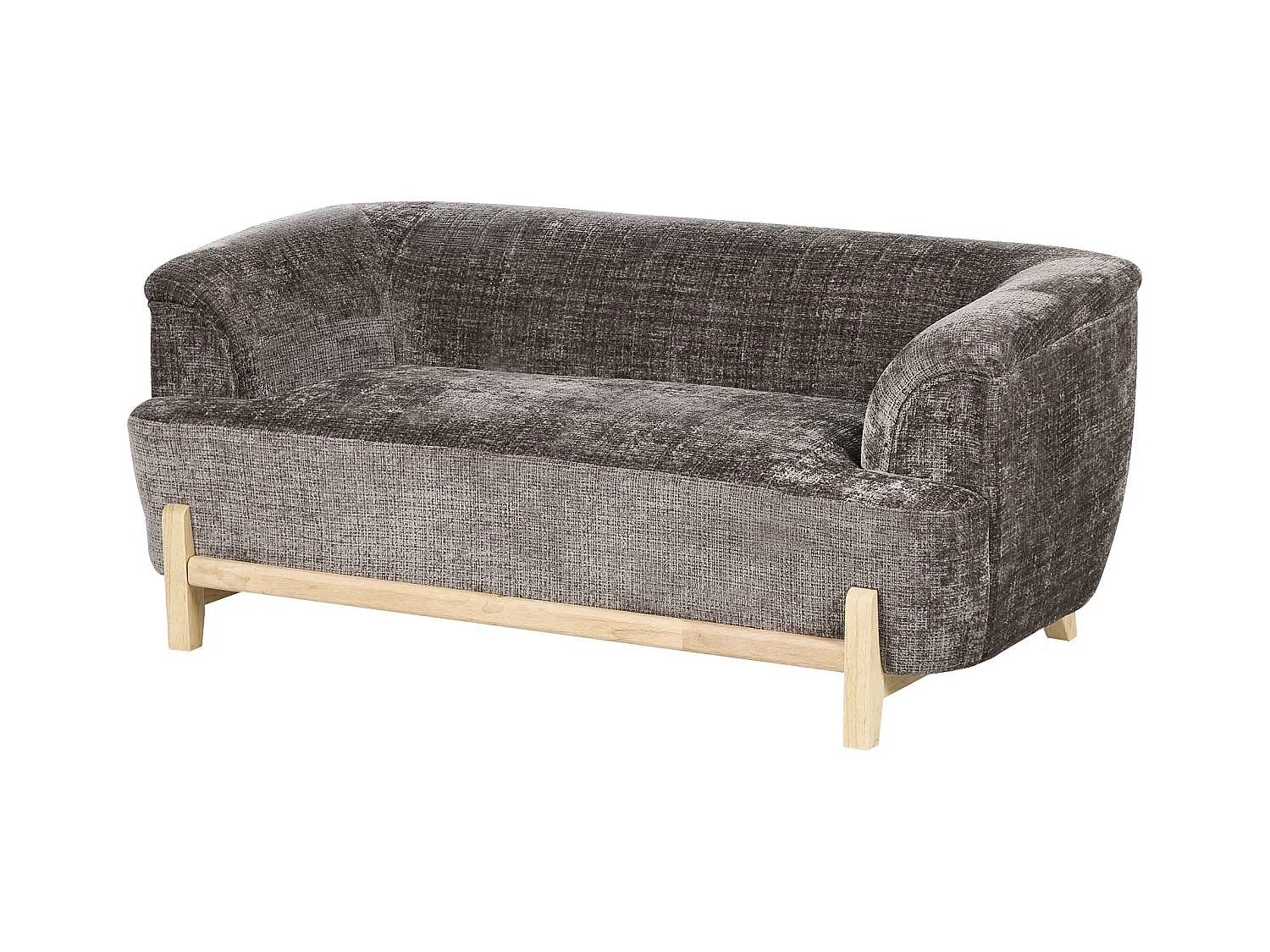 Canapé 2 places ALNOR Tissu chenille Marron