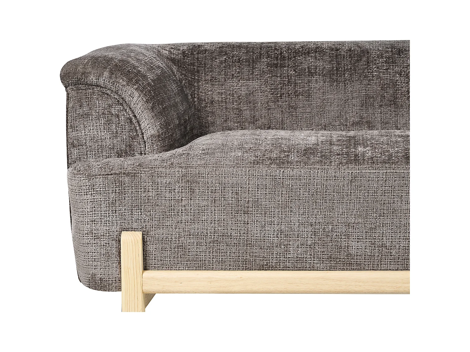 Canapé 2 places ALNOR Tissu chenille Marron