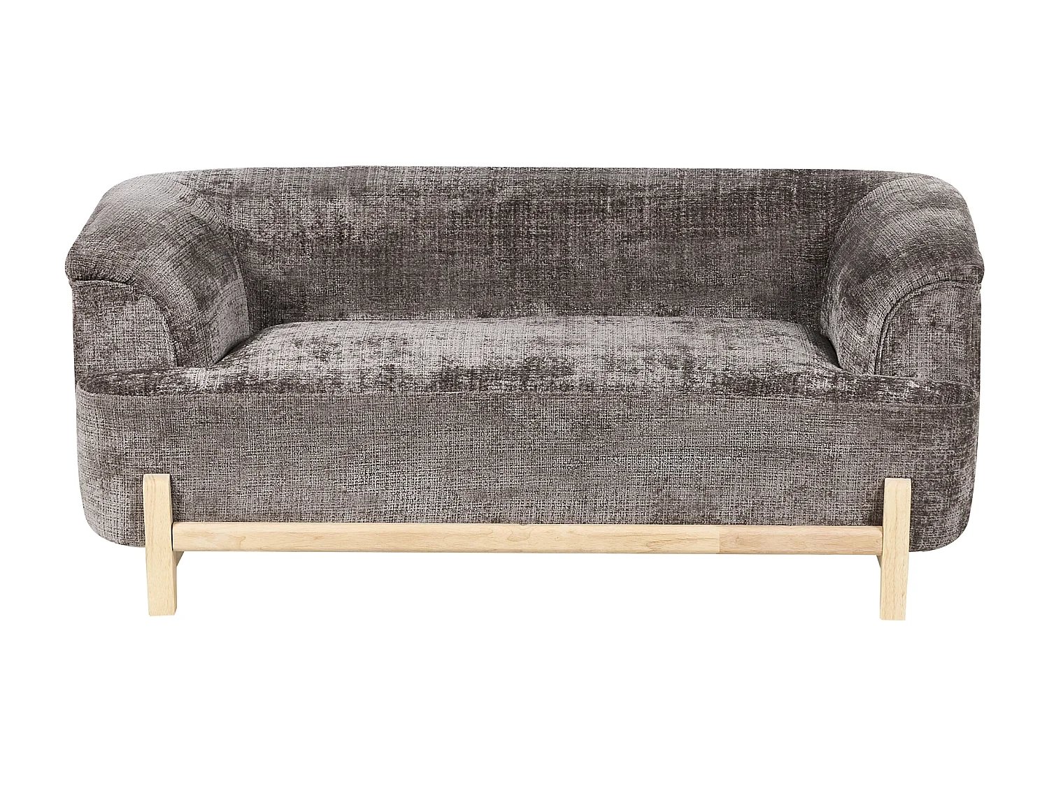 Canapé 2 places ALNOR Tissu chenille Marron