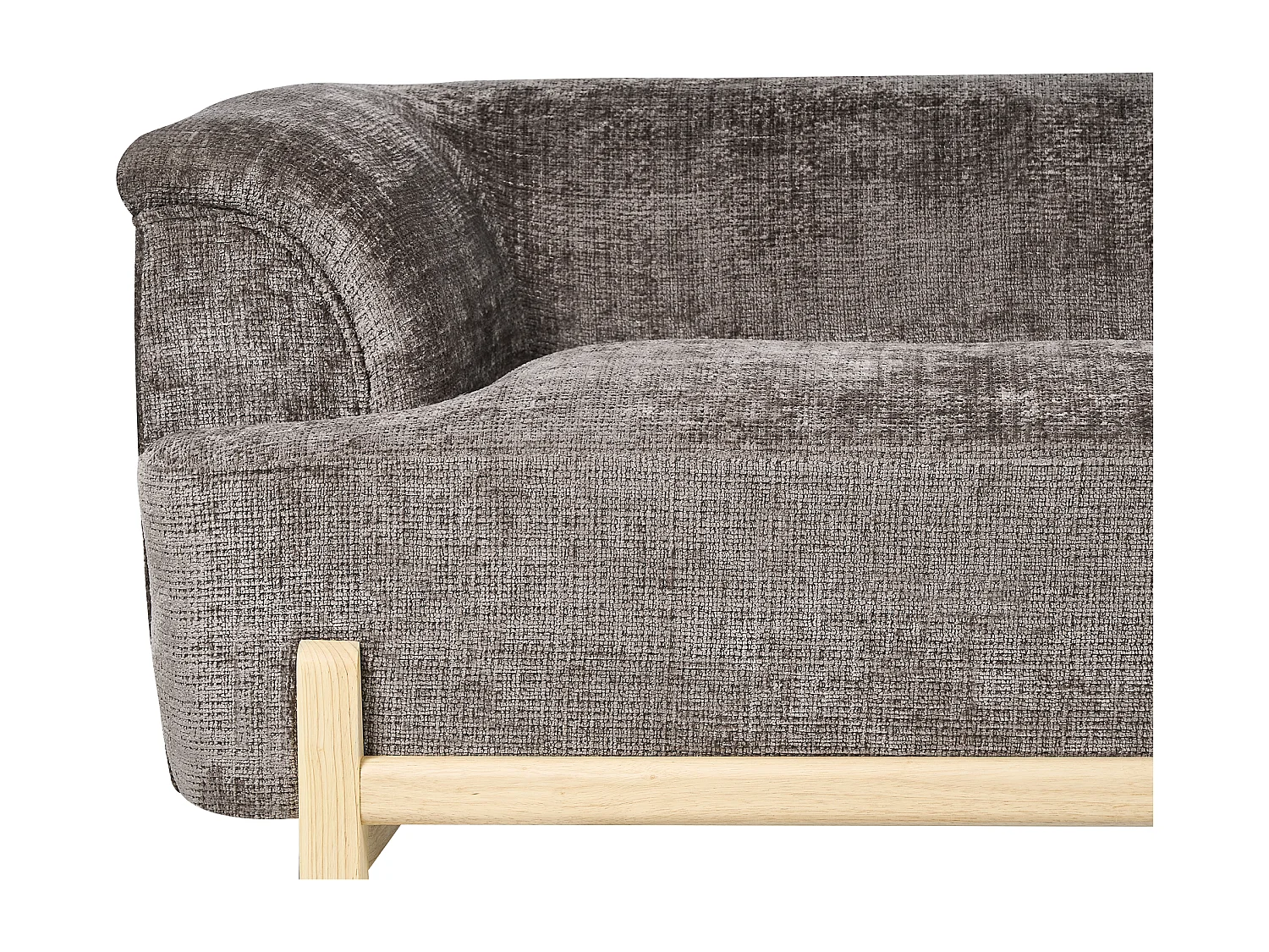 Canapé 2 places ALNOR Tissu chenille Marron