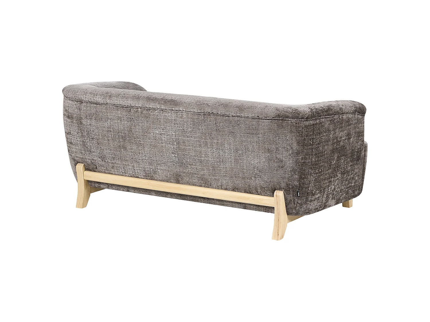Canapé 2 places en coton chenille marron ALNOR