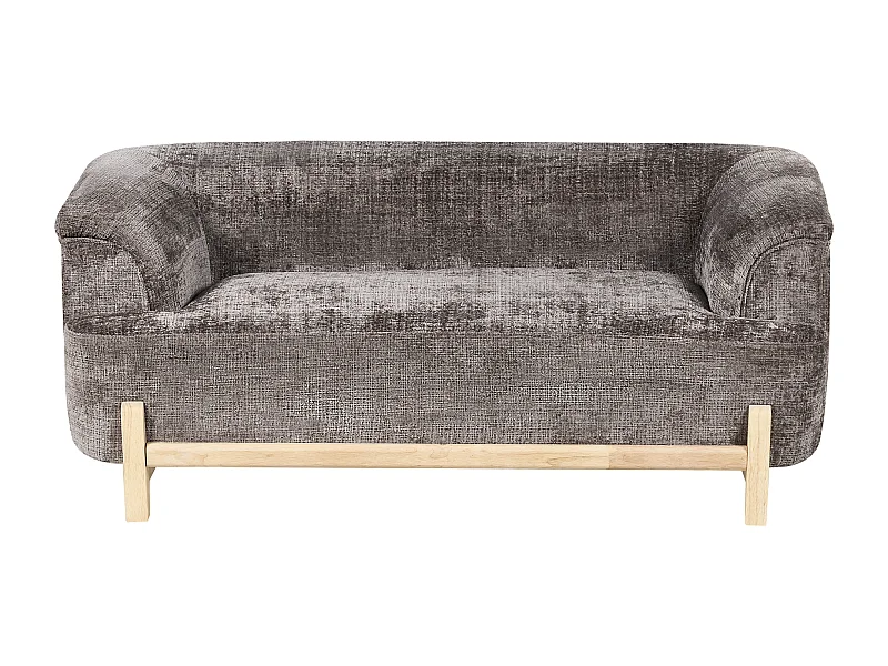 Canapé 2 places ALNOR Tissu chenille Marron