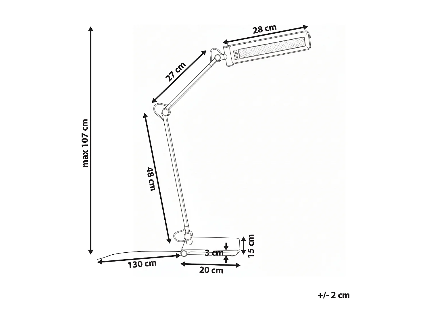 Lampe de bureau LED AQUILA Avec variateur Gris
