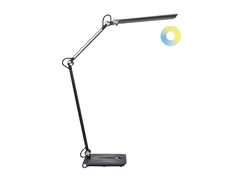 Lampe de bureau LED AQUILA Avec variateur Gris