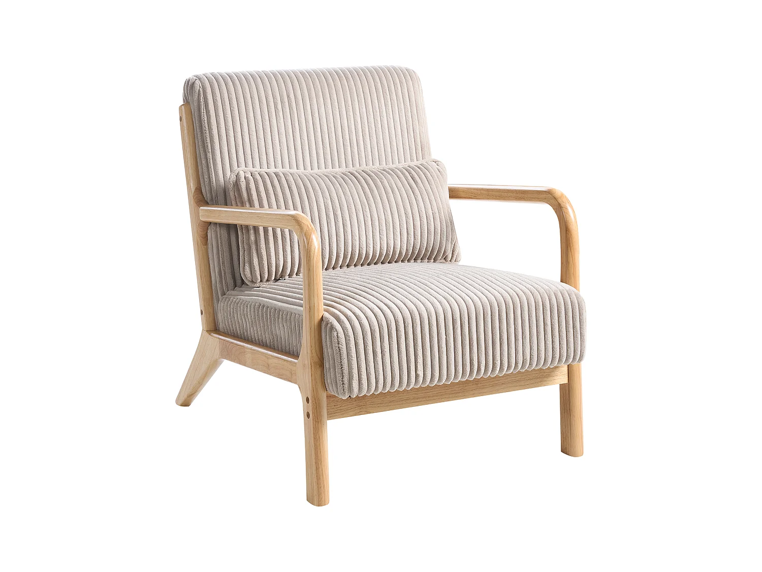 Fauteuil SORSELE Velours côtelé Beige