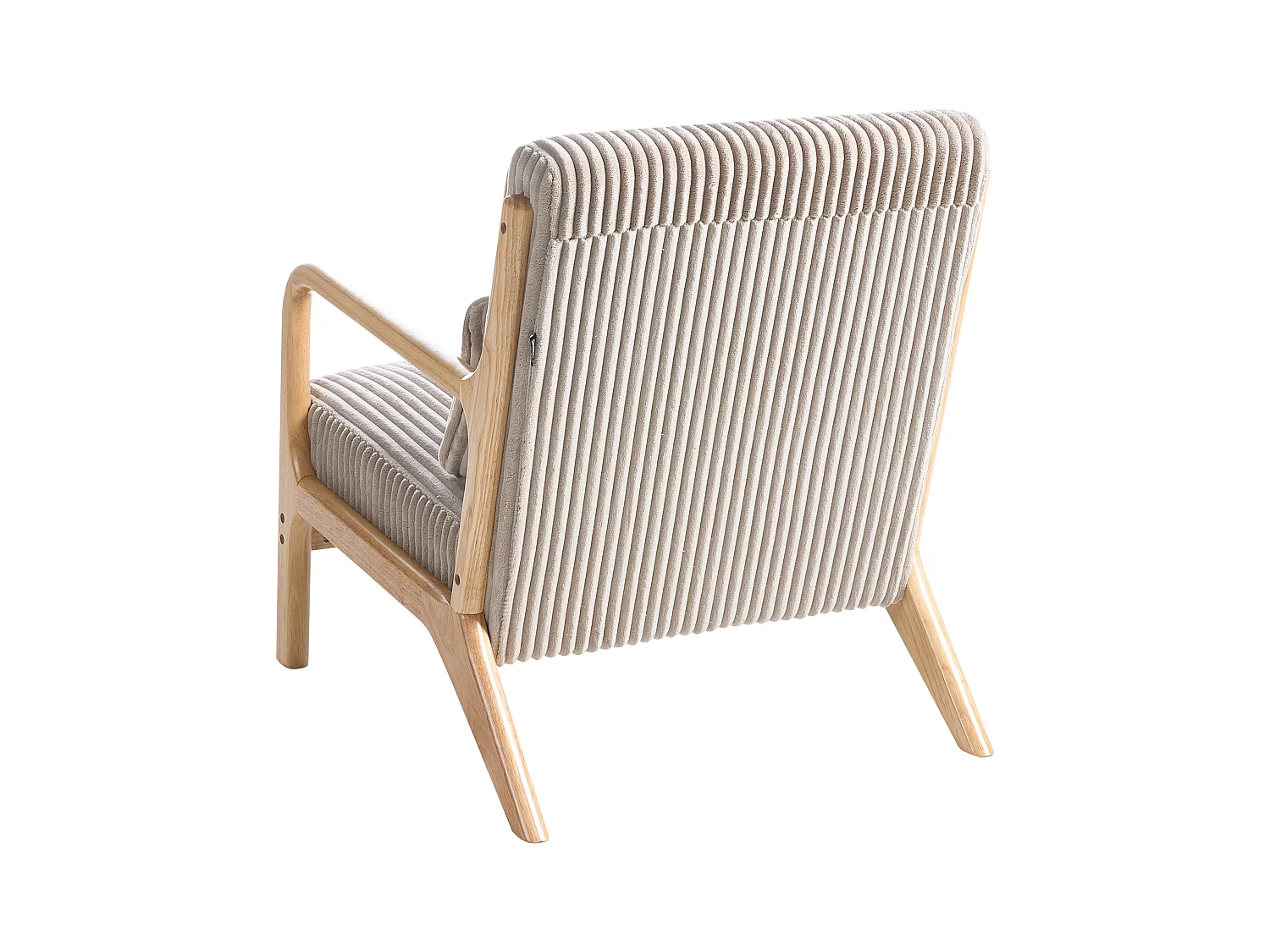 Fauteuil SORSELE Velours côtelé Beige