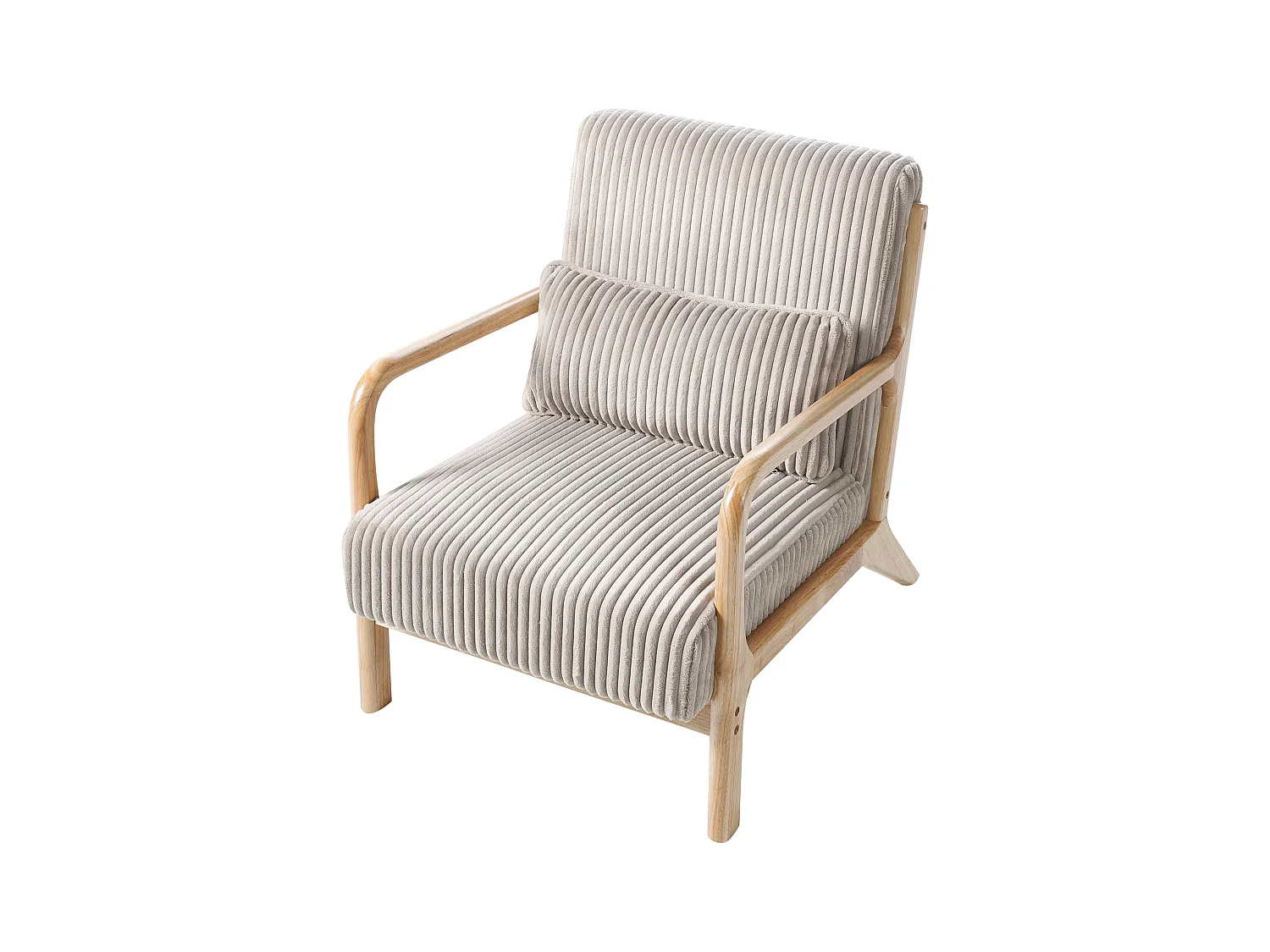 Fauteuil SORSELE Velours côtelé Beige