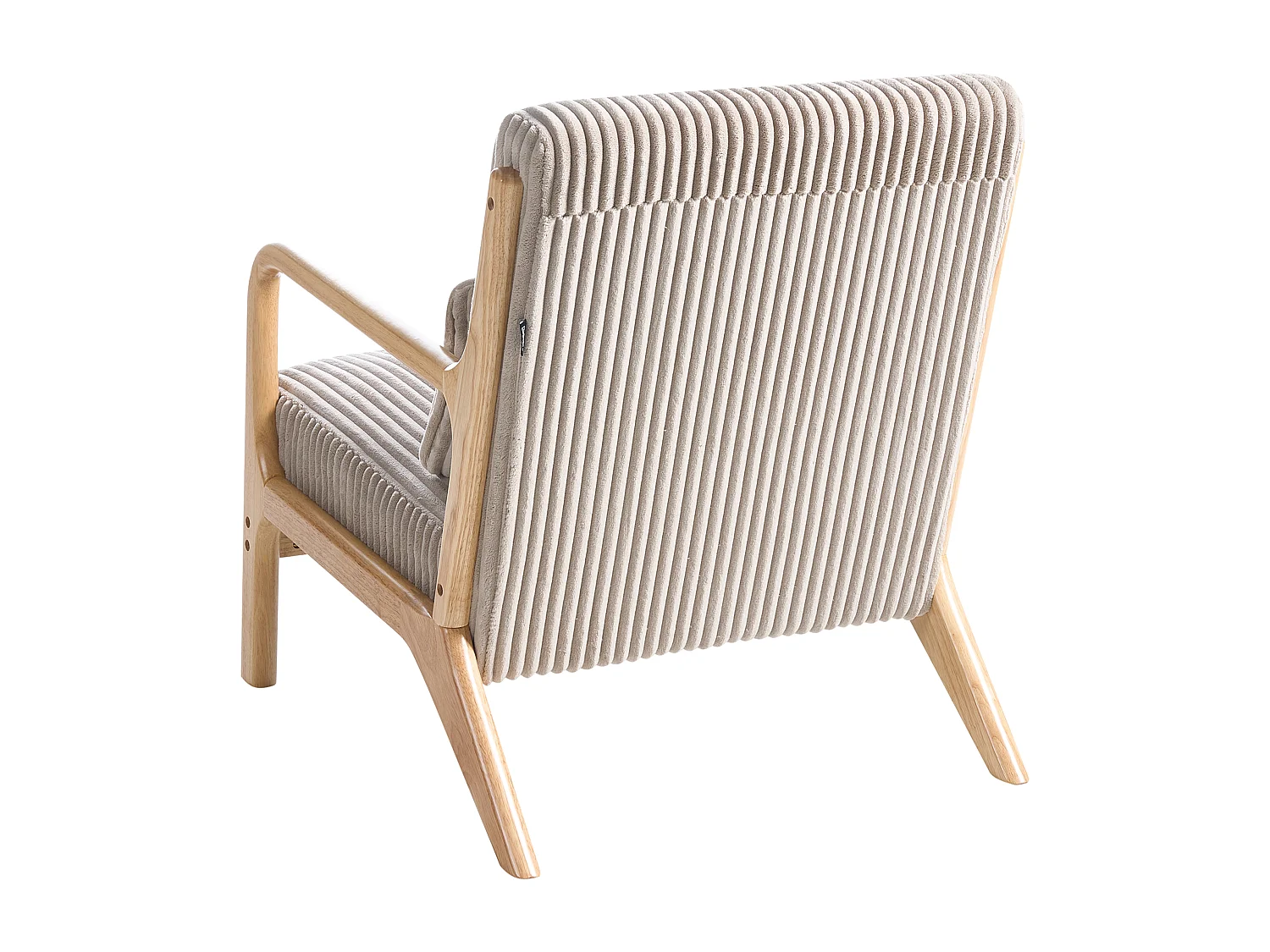 Fauteuil SORSELE Velours côtelé Beige