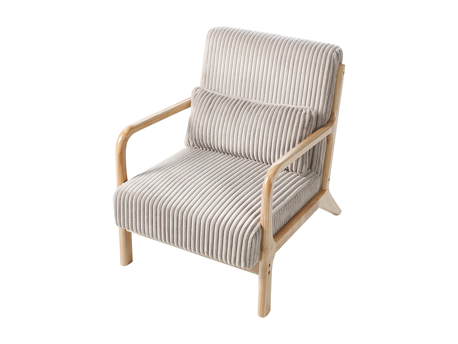 Fauteuil SORSELE Velours côtelé Beige