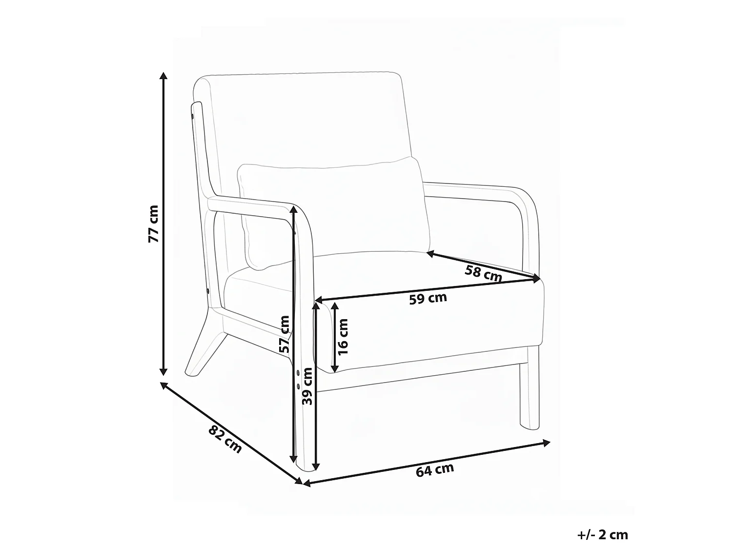 Armchair SORSELE Corduroy Beige