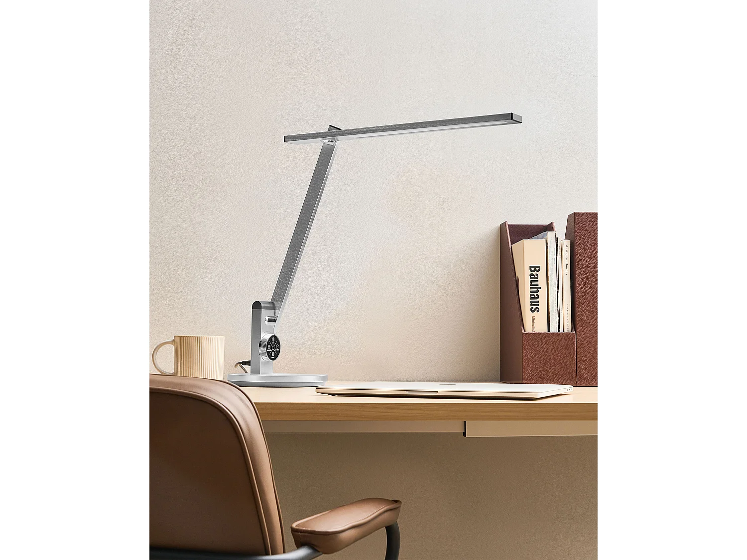 Lampe de bureau LED CETUS Avec variateur Argenté