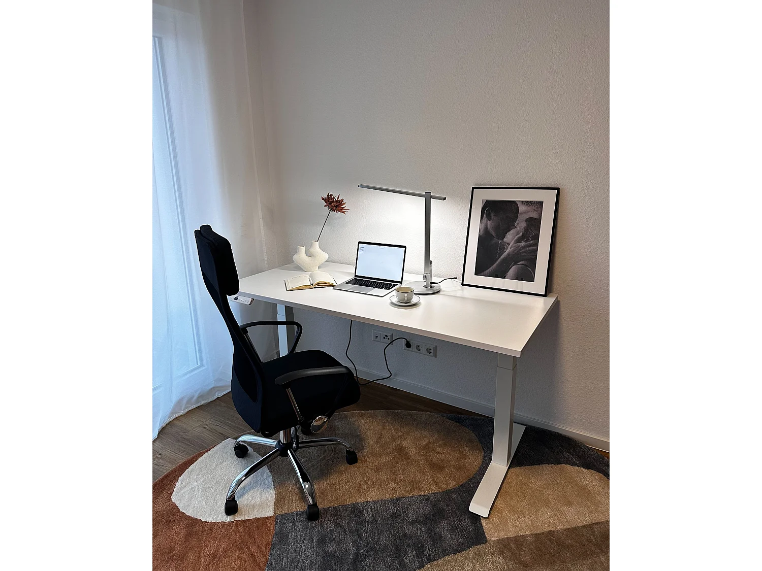Lampe de bureau LED CETUS Avec variateur Argenté
