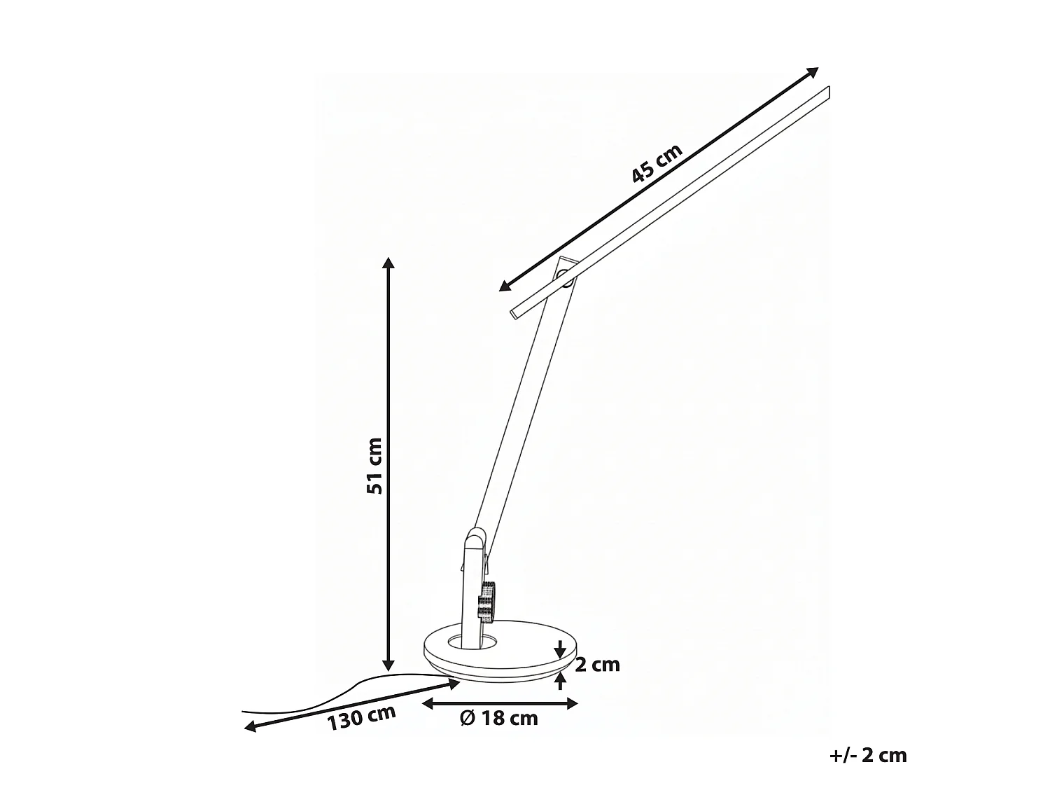LED Desk Lamp CETUS with Dimmer Silver