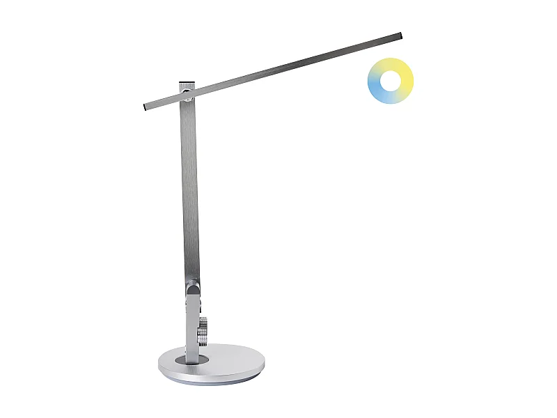 Lampe de bureau LED CETUS Avec variateur Argenté