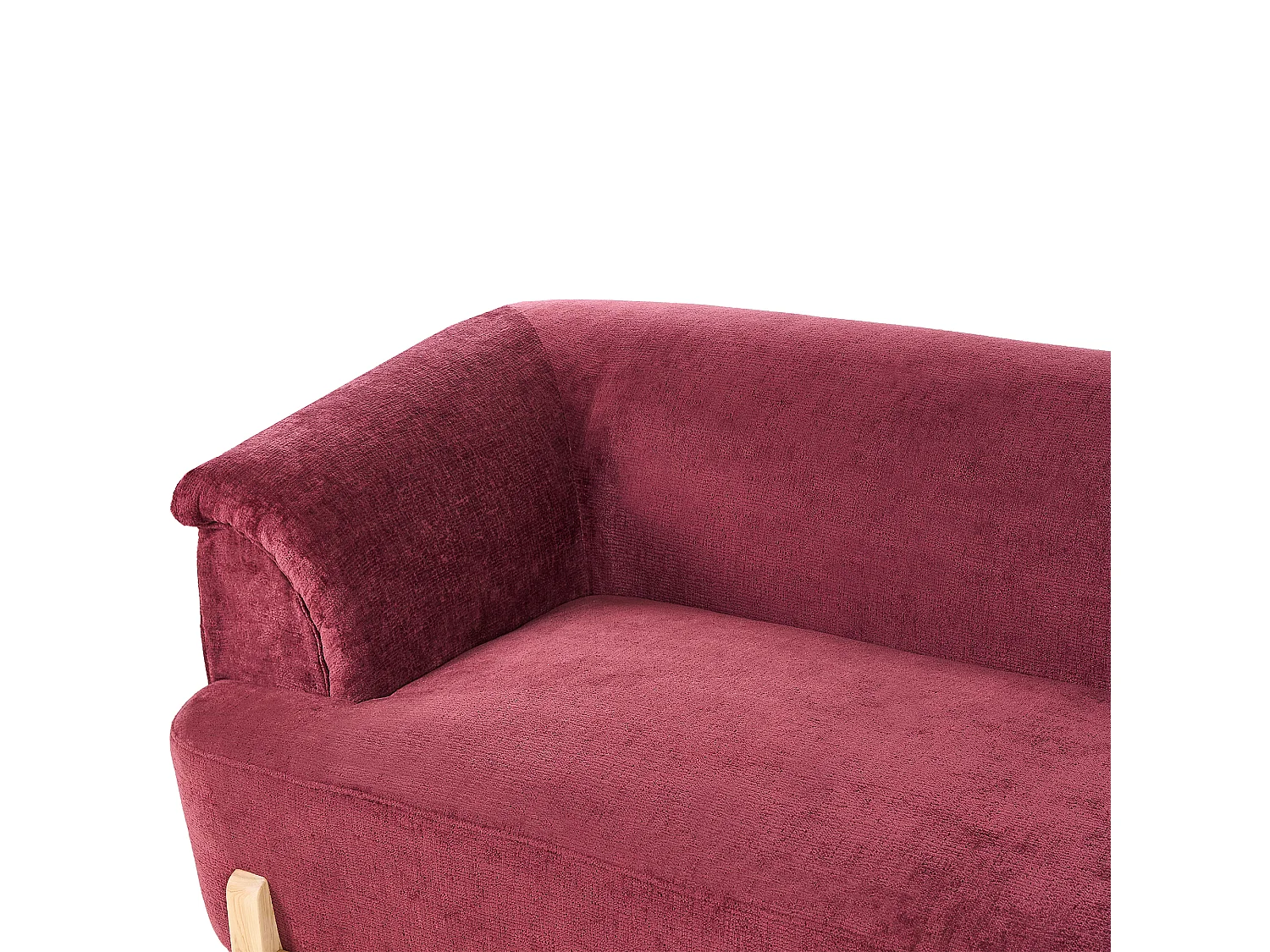 Canapé 3 places ALNOR Tissu chenille Rouge Bordeaux