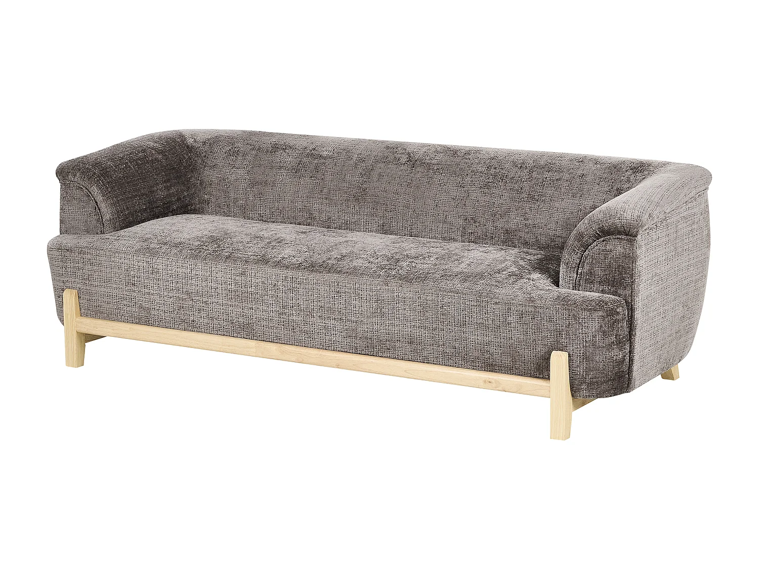 Canapé 3 places ALNOR Tissu chenille Marron