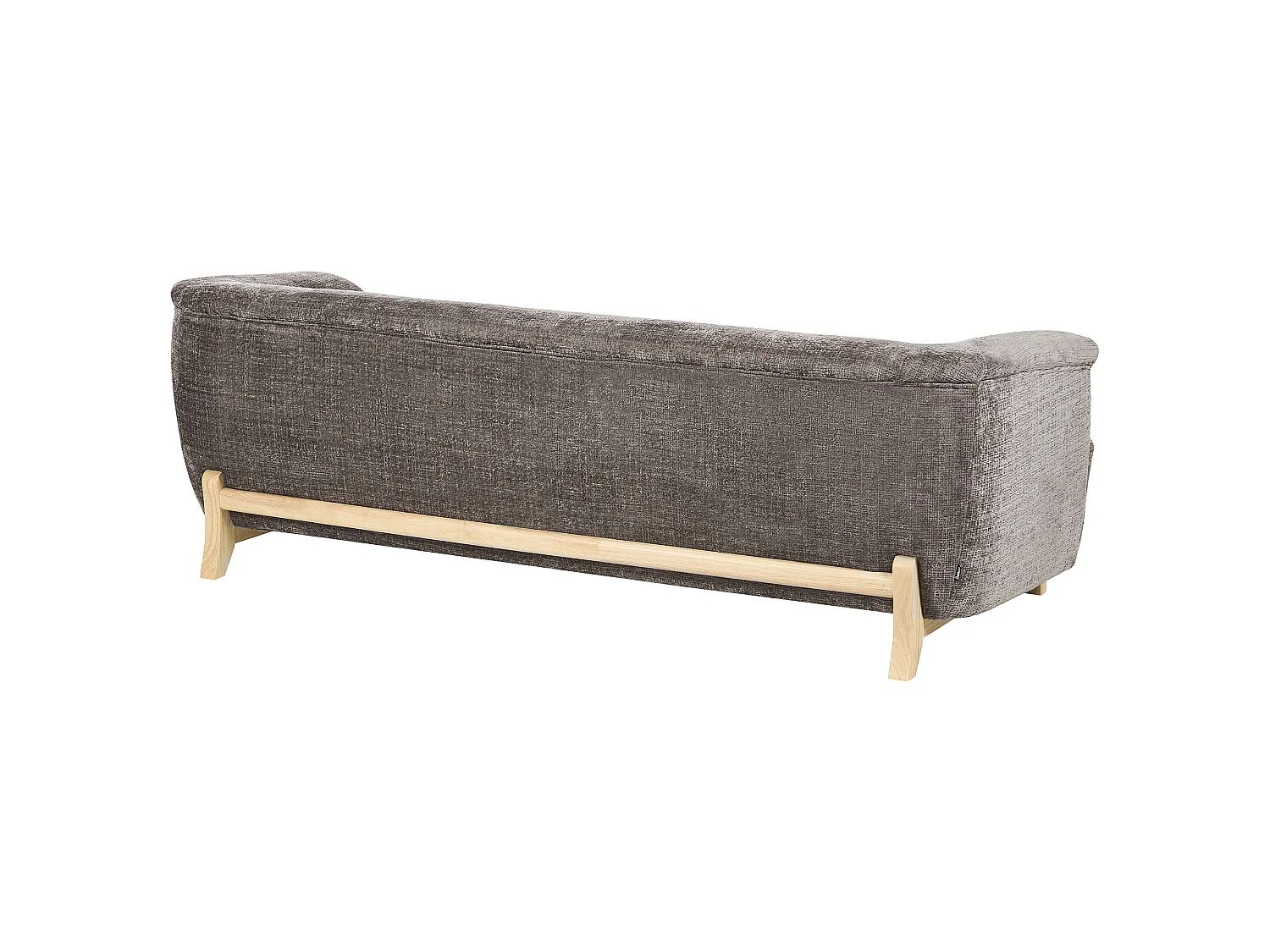 Canapé 3 places en coton chenille marron ALNOR