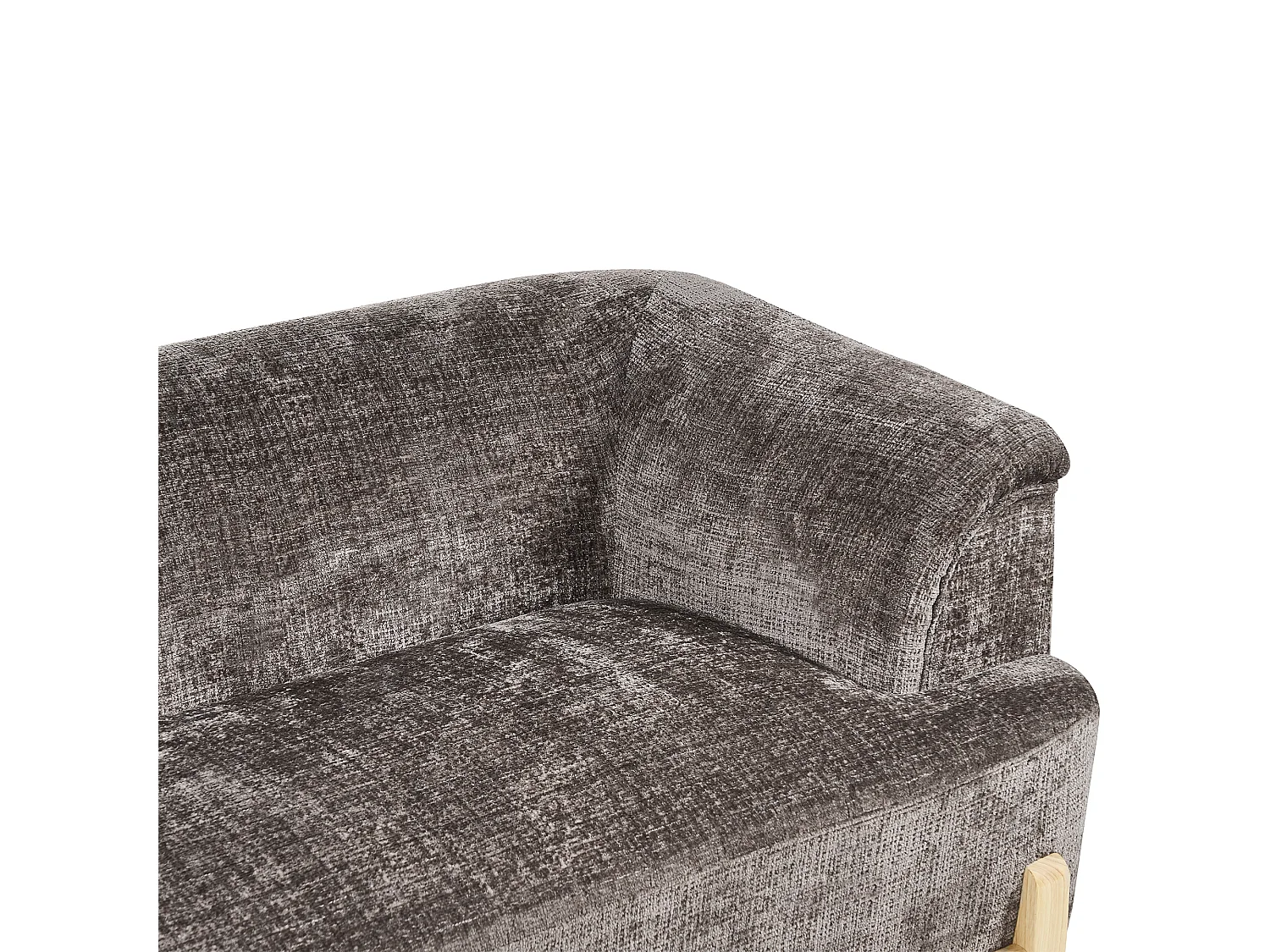 Canapé 3 places en coton chenille marron ALNOR