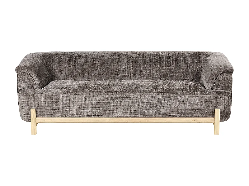 Canapé 3 places ALNOR Tissu chenille Marron