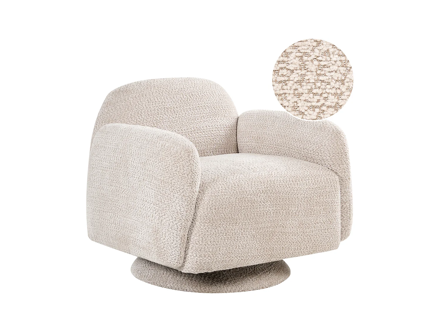 Fauteuil pivotant AAPUA Tissu Beige