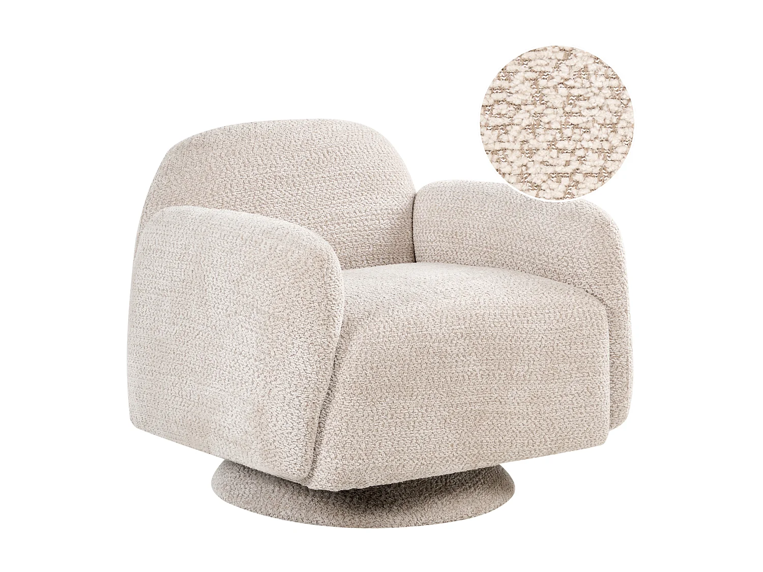 Fauteuil pivotant AAPUA Tissu Beige