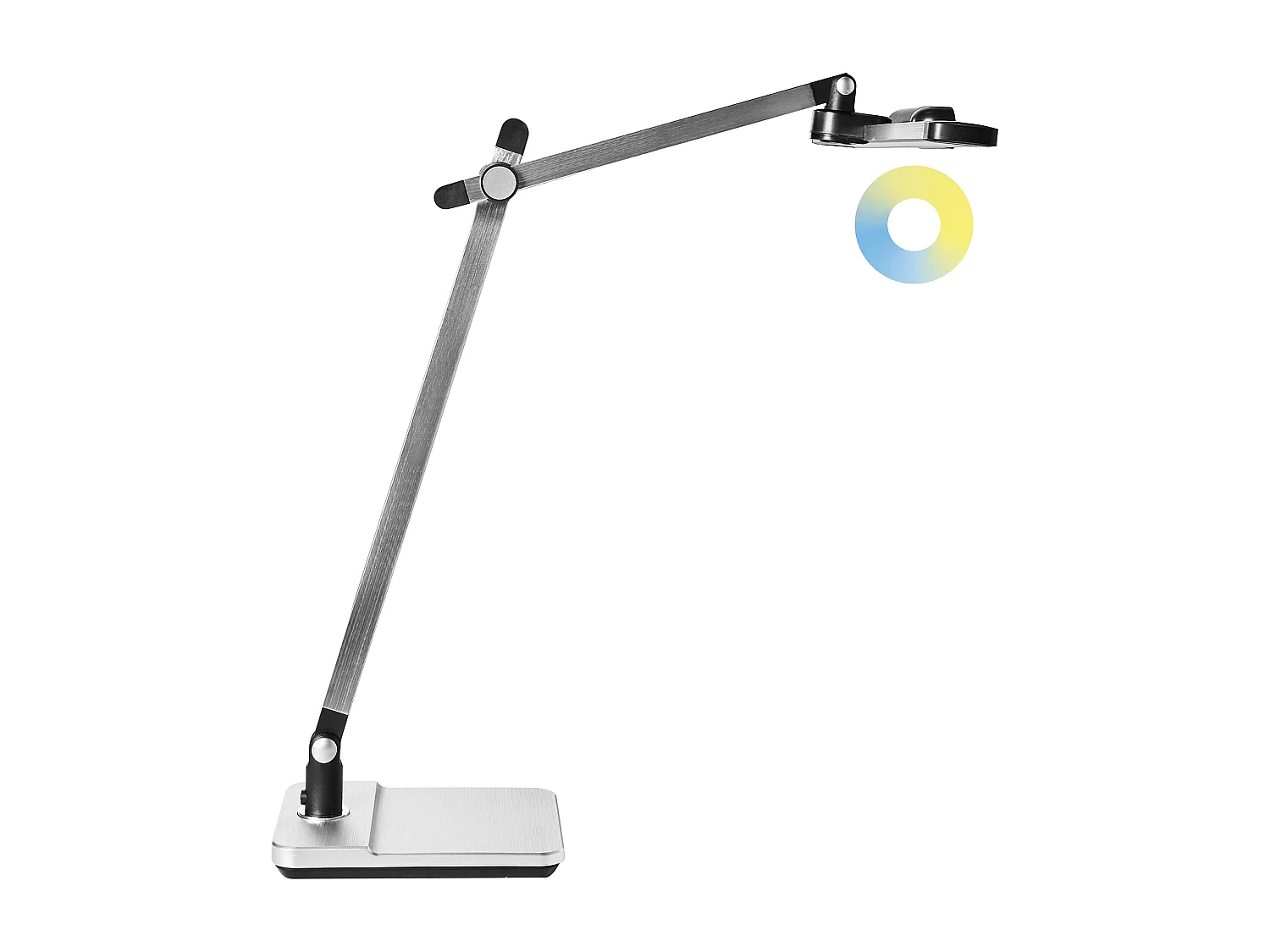 Lampe de bureau LED SERPENS Avec variateur Argenté