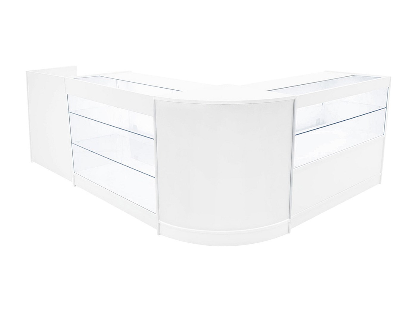 Hera LED Verkaufstheken-Set CM60 + K1500 + C1500 - Weiß