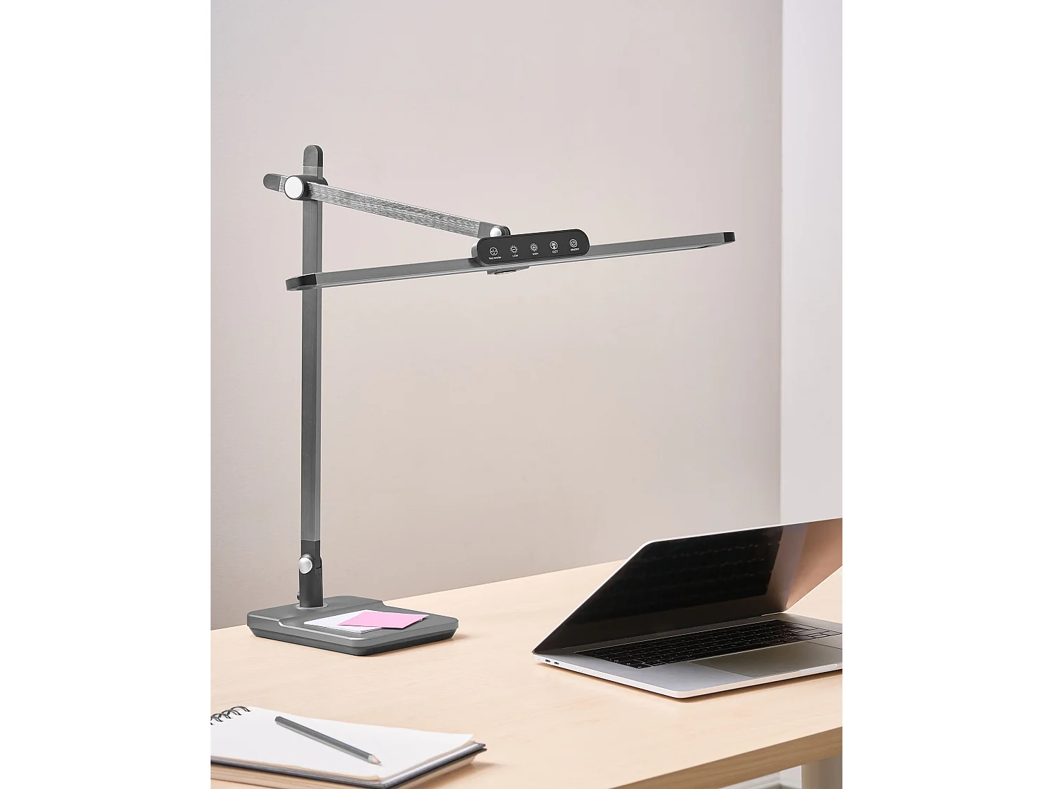 Lampe de bureau LED SERPENS Avec variateur Gris