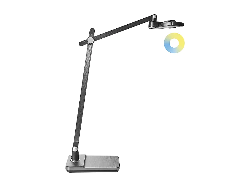 Lampe de bureau LED SERPENS Avec variateur Gris