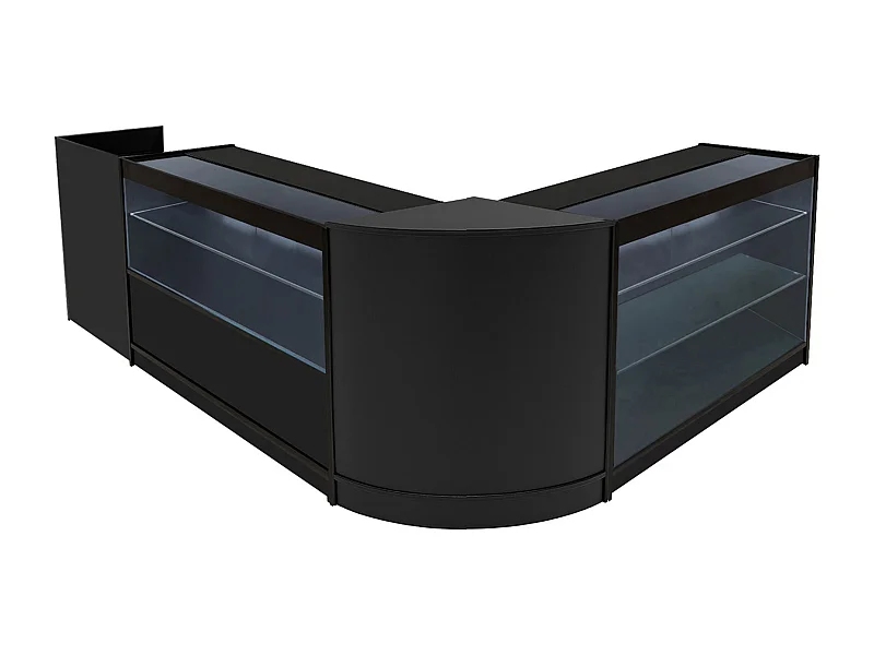 Vega LED Winkel Toonbank Set K1200, C1200, TB60 & CM60 - Zwart