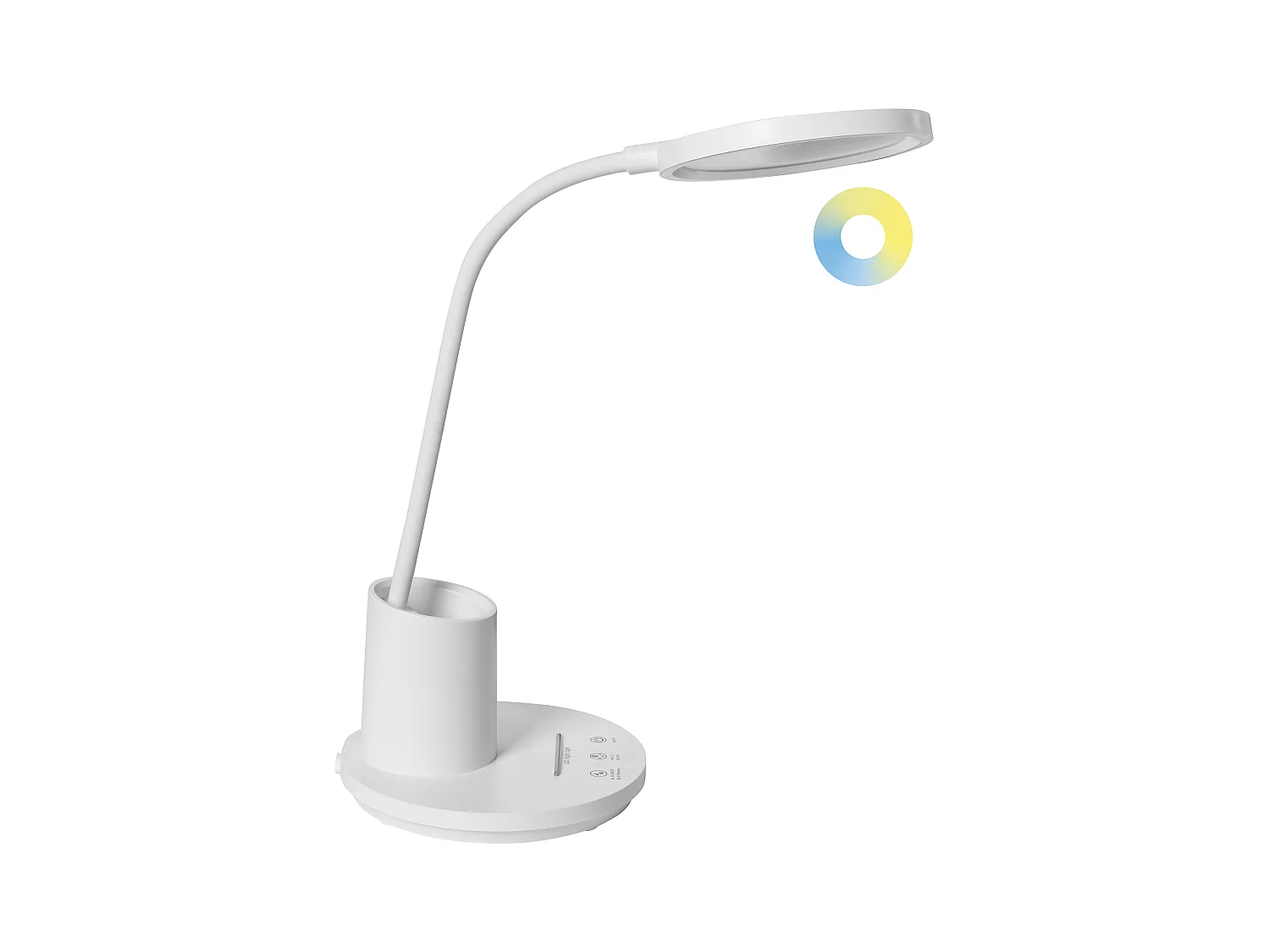 Lampe de bureau LED VELA Avec variateur Blanc