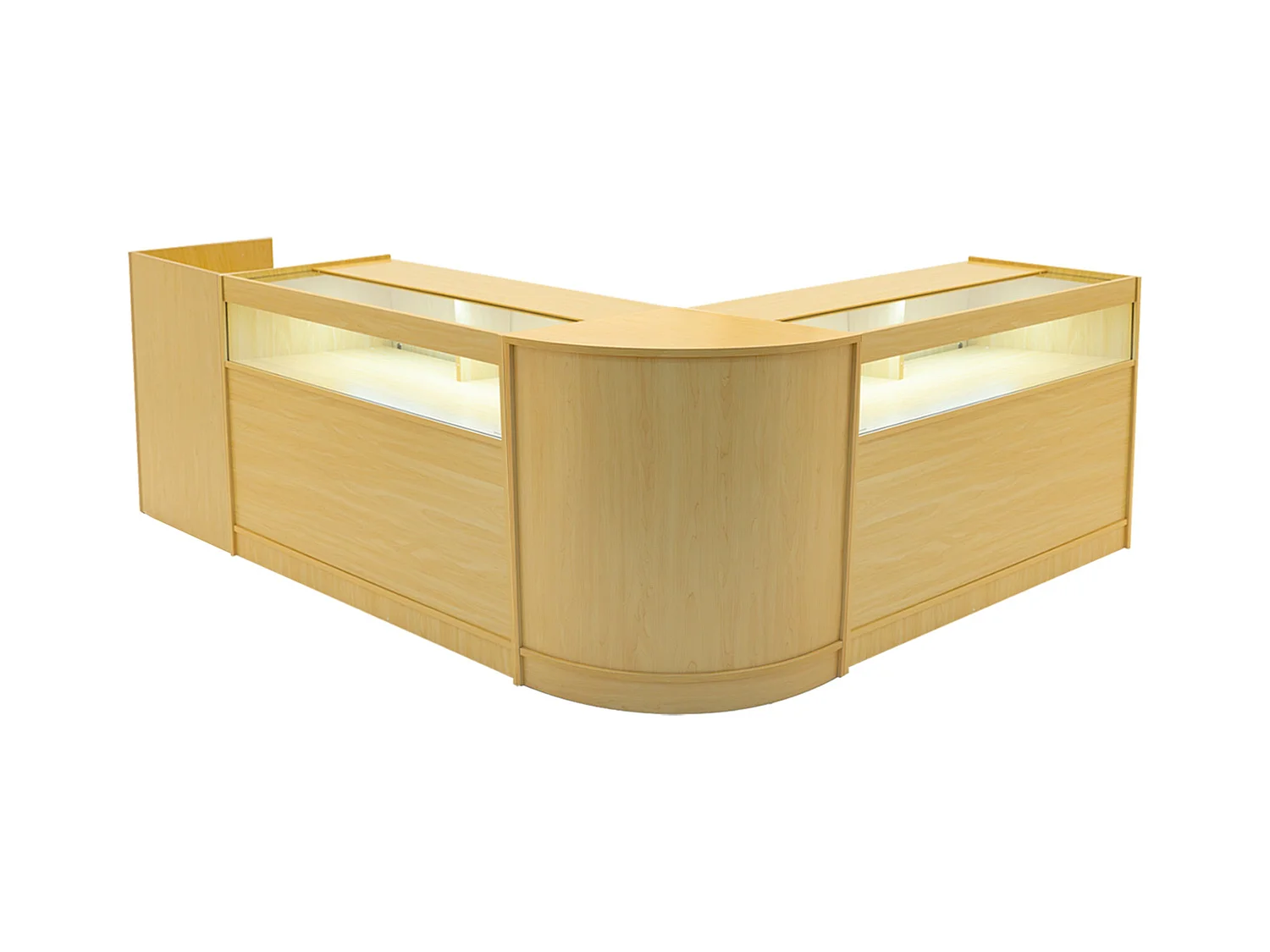 Luna LED Winkel Toonbank Set CM60, TB60 & 2 x B1200 - Esdoorn