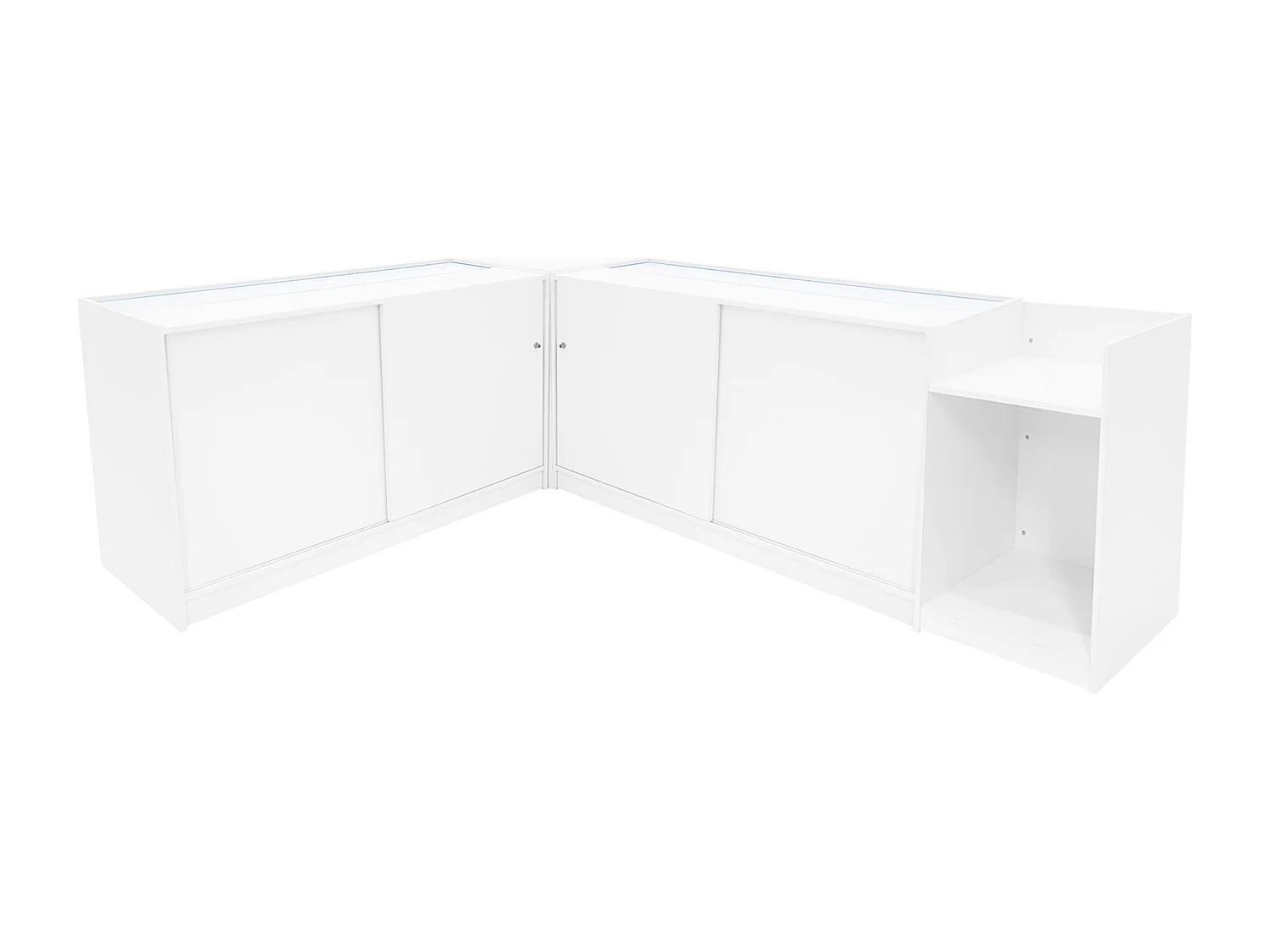 Vega LED Winkel Toonbank Set K1500, C1500, TB60 & CM60 - Wit