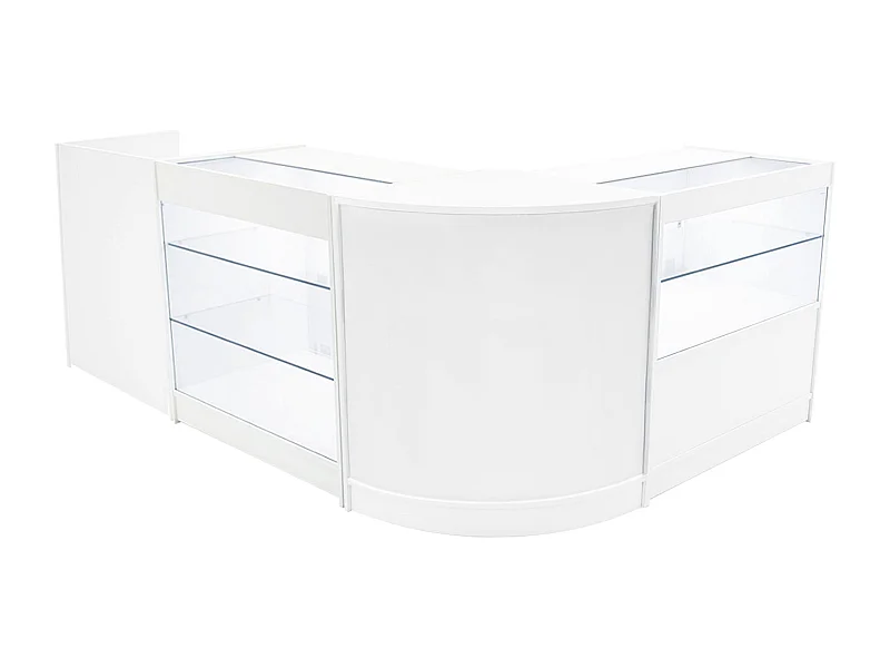 Vega LED Verkaufstheken-Set CM60 + C900 + K900 + TB60 – Weiß