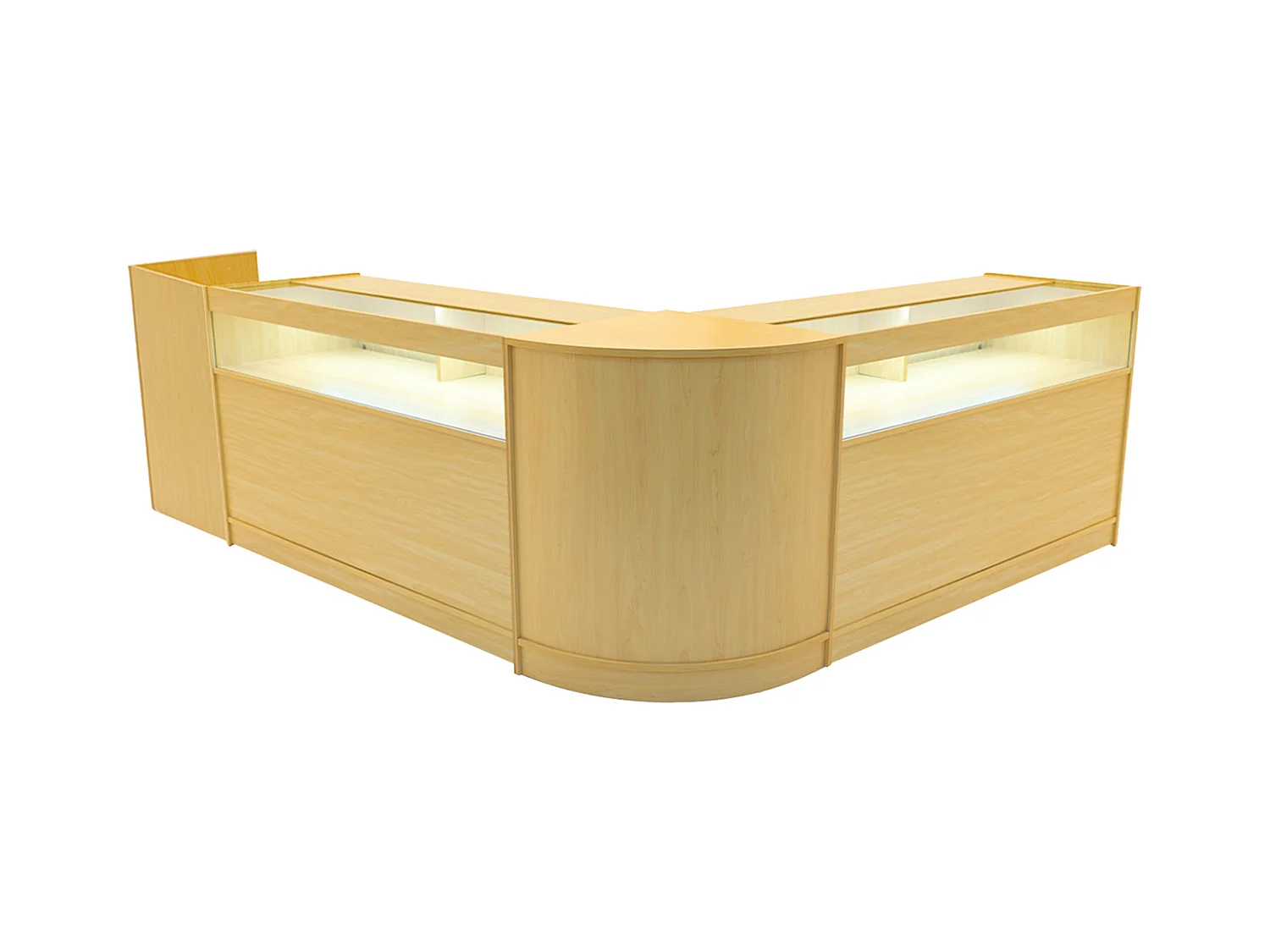 Luna LED Winkel Toonbank Set CM60, TB60 & 2 x B1500 - Esdoorn